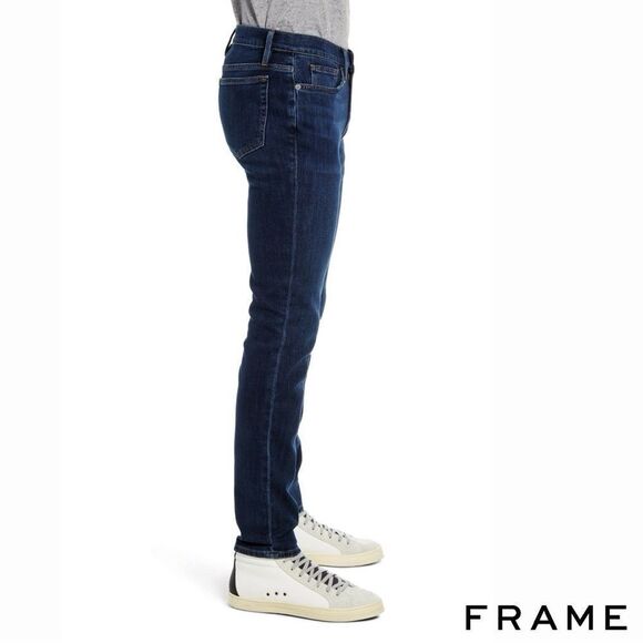 FRAME Denim **NWT**  L'Homme Skinny Jean - Blue Fin - Picture 4 of 12